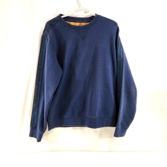Coach Men's Navy Blue Crewneck Sweatshirt  Medium - Picture 1 of 10